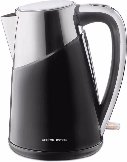 Andrew James Apollo Stainless Steel Kettle, 1.7 l, Black
