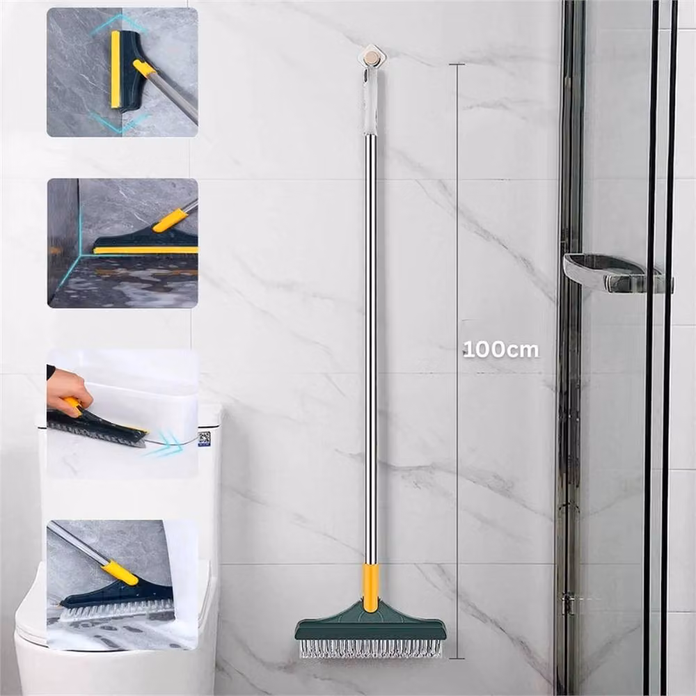 Nordara 3 in 1 Floor Brush and Scraper with 120 Degree Rotatable Head and Long Handle in Dark Green – 2