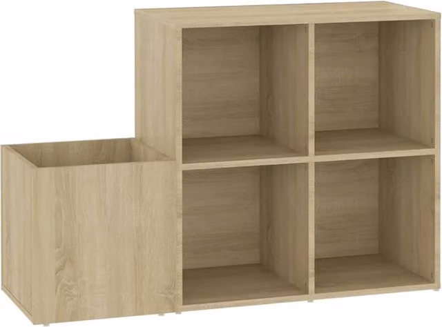 Berkfield Home Sonoma Oak Hall Shoe Cabinet, Light Brown, W: 105 cm, D: 35.5 cm, H: 70 cm