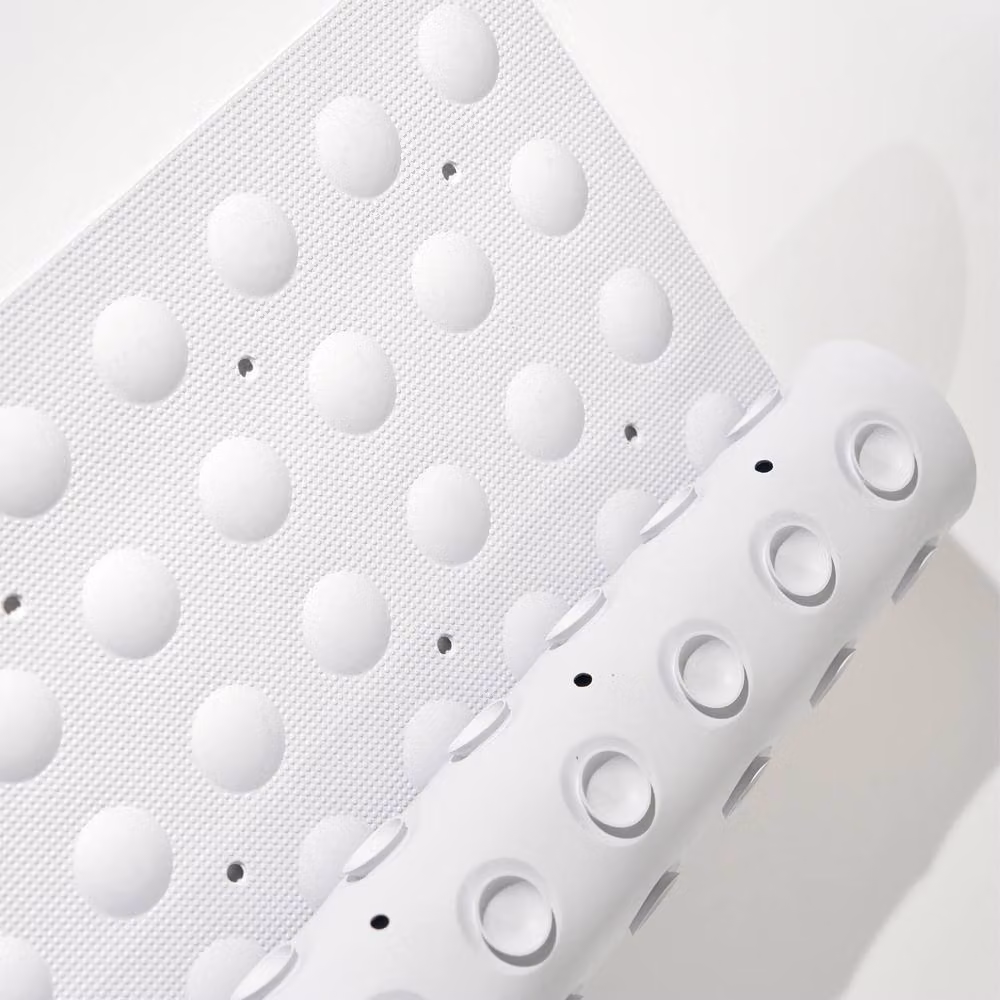 Showerdrape Orbit Extra Long Anti Slip Bath Mat, White, W: 90 cm, D: 40 cm – 2