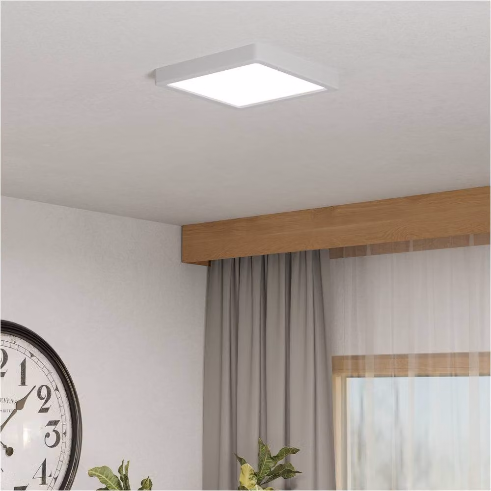 Loops White Square LED Ceiling Light with RGB Illumination – 2
