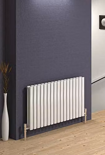 Reina Neva Double Designer Steel Radiator, White, H x W: 55.0 x 141.6 cm – 1