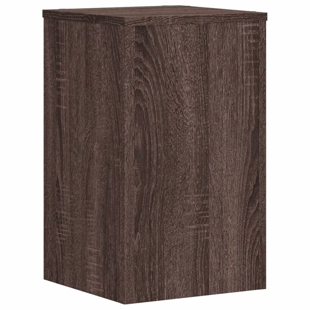 Berkfield Home Set of 2 Modern Plant Stands in Brown Oak, W/D/H: 30 x 30 x 50 cm – 4