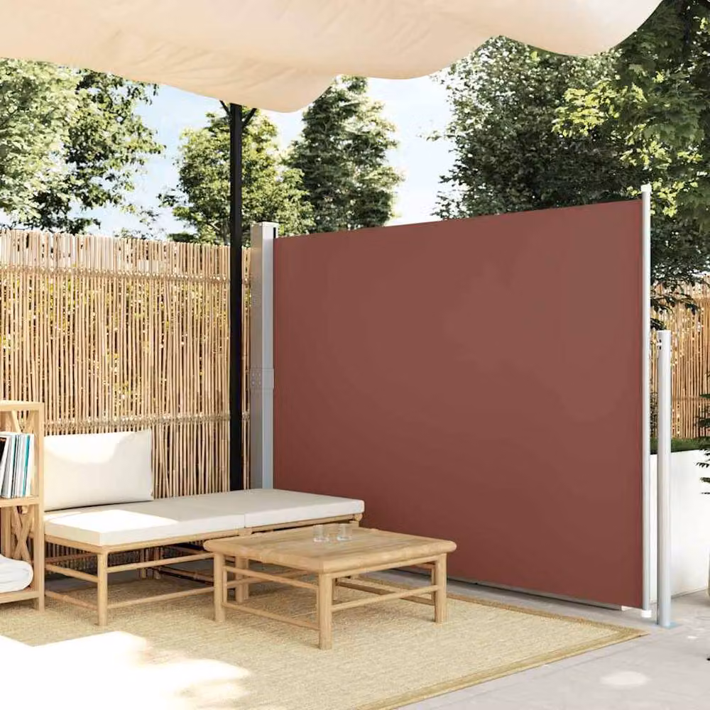 Berkfield Home Retractable Side Awning in Brown, W/H: 500 x 160 cm – 2