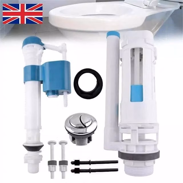 Nordara Universal Dual Push Flush Toilet Cistern Repair Tool Kit in White – 1