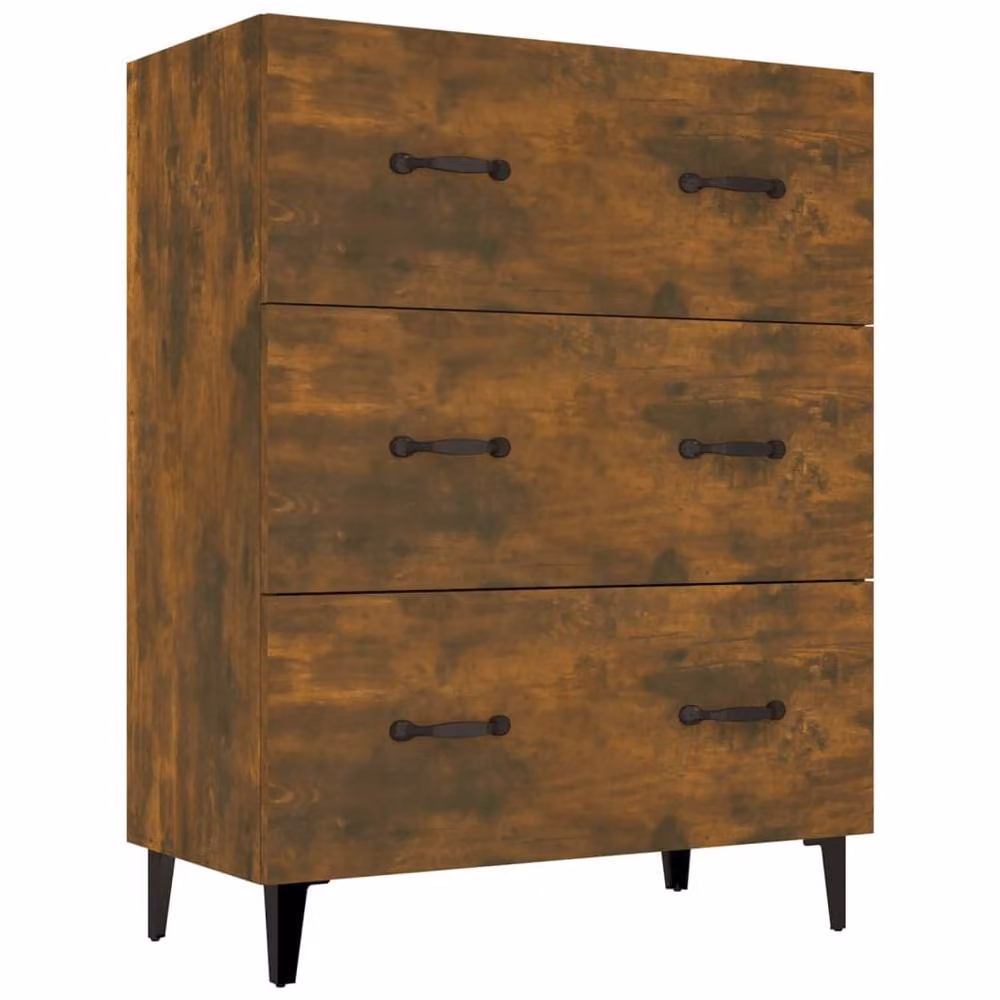Berkfield Home Smoked Oak Sideboard in Brown, W/D/H: 69.5 x 34 x 90 cm – 2
