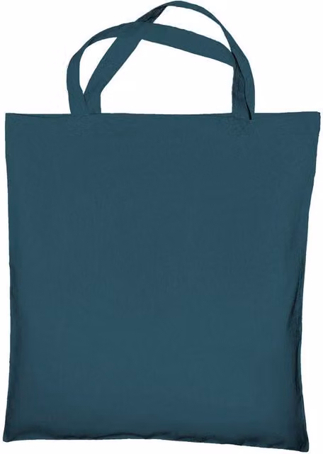 Bags By Jassz Cedar Cotton Short Handle Shopping Tote Bag in Petrol, W: 42.0 cm, H: 38.0 cm