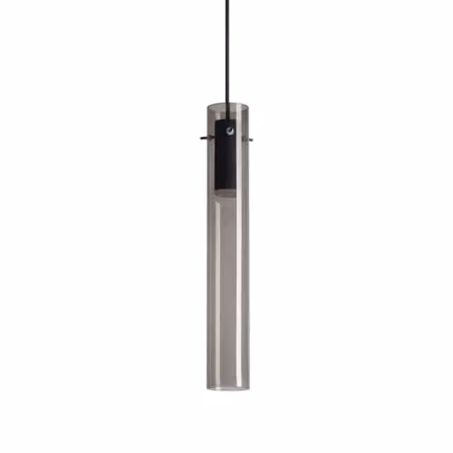 Netlighting Flam LED Slim Suspended Cylinder Pendant Ceiling Light in Grey with Warm White 3000K – 1