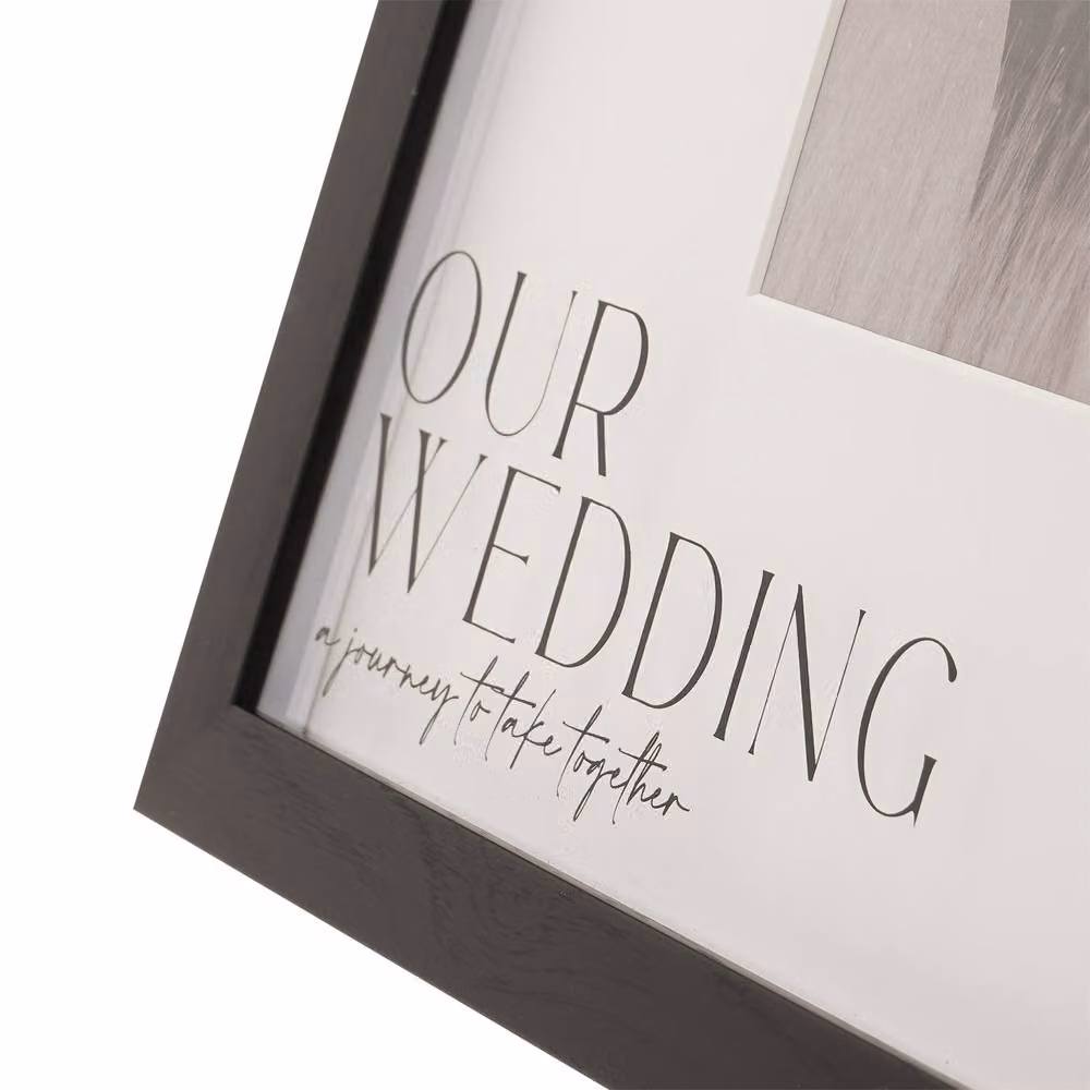 Juliana Amore Black Rectangular Single Wedding and Anniversary Tabletop Photo Frame, 15.24 x 15.24 cm – 3