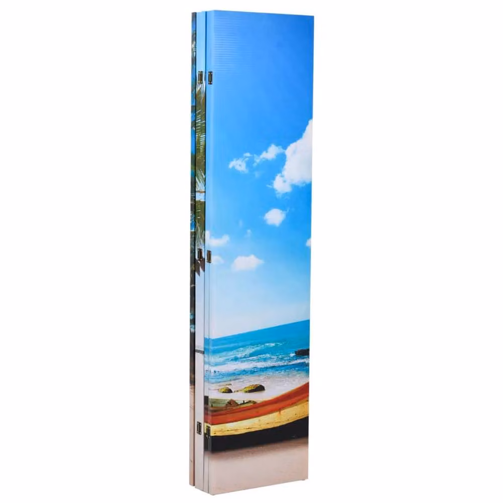 Berkfield Home Folding Room Divider Beach Maritime Multicolour W/H: 200 x 170 cm – 2