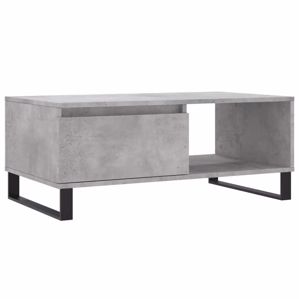 Berkfield Home Modern Rectangular Coffee Table in Grey, W/D/H: 90 x 50 x 36.5 cm – 2