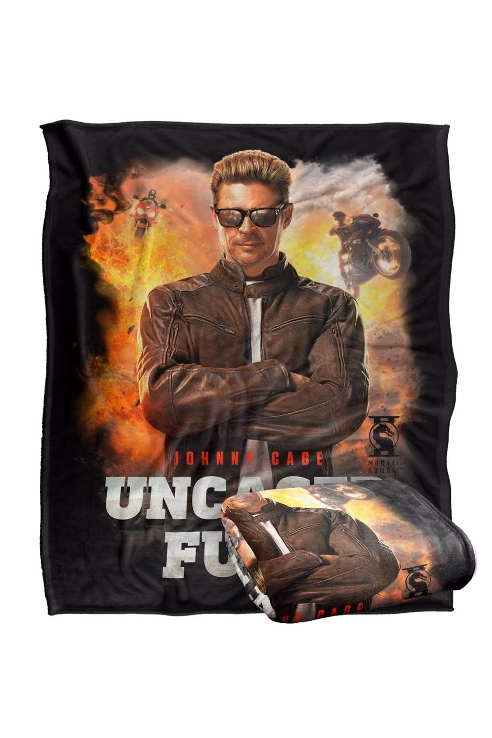 Warner Bros. Mortal Kombat 2 Johnny Cage Uncaged Fury Silky Touch Super Soft Multicolour Polyester Throw, Large – 2