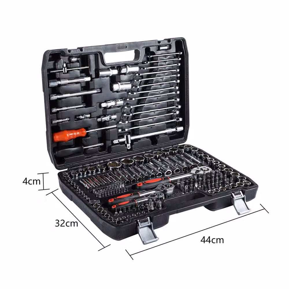 SPETLEK Professional 216 Piece Socket Set with 1/2", 3/8" and 1/4" Ratchets in Multicolour – 2