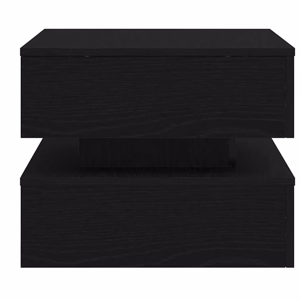 Berkfield Home Modern Square Coffee Table with LED Lights in Black Oak, W/D/H: 50 x 50 x 40 cm – 6