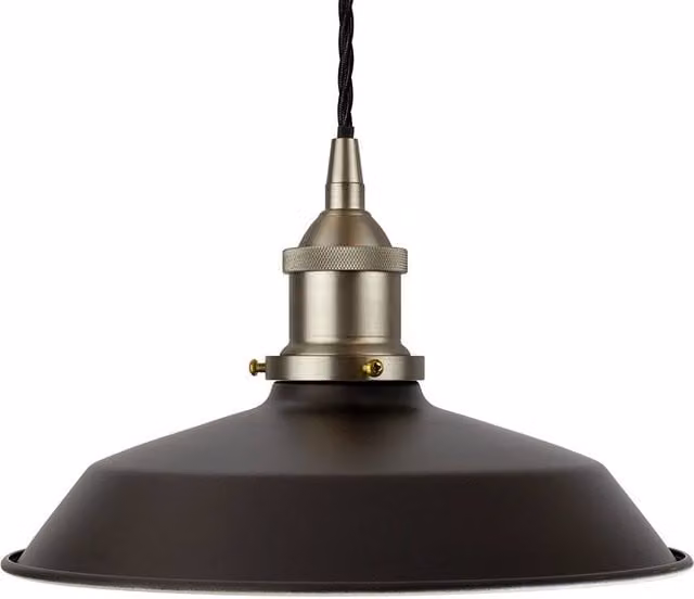 SE Home Trinity Small Metal Pendant Light in Matt Black and Brushed Chrome
