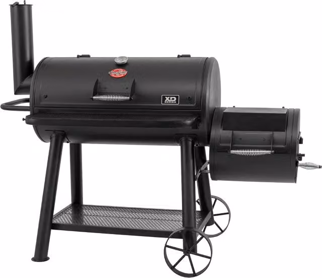 Char-Griller Grand-Champ Offset Charcoal Smoker, Black