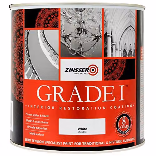 Zinsser Grade 1 Interior Restoration Coating White Matt, 2.5 litres