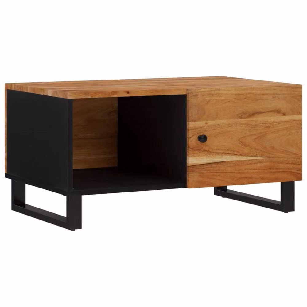 Berkfield Home Beautiful Coffee Table in Brown, Acacia and Engineered Wood, W: 80 cm, D: 50 cm, H: 40 cm – 2