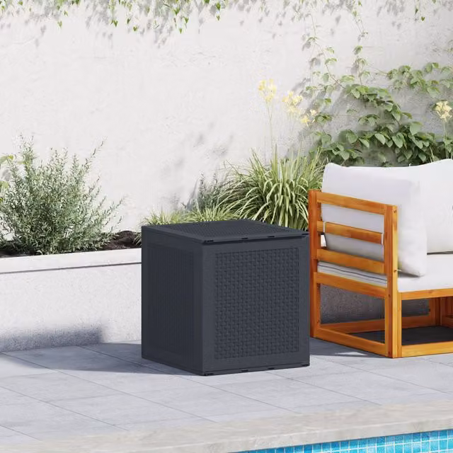 Berkfield Home Garden Storage Box in Anthracite, W/D/H: 55 x 53 x 57 cm – 1