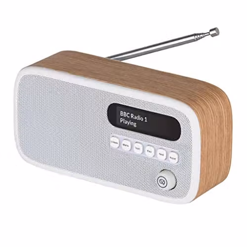 VQ Dexter Portable DAB+ and FM Radio with Bluetooth and USB-C, Brown