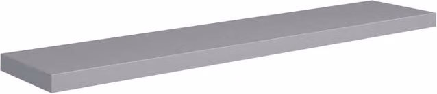 Berkfield Home Set of 2 Durable Floating Wall Shelves in Grey, W/D/H: 120 x 23.5 x 3.8 cm