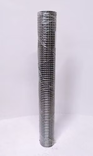 F&G Supplies Galvanised Steel Welded Aviary Wire Mesh, Silver, H 90 cm x L 6 m, Mesh Size: 25 mm x 12.5 mm