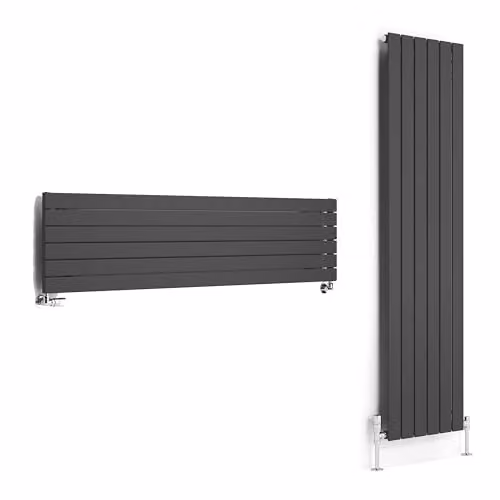 Terma Steel Wall Mounted Radiator in Anthracite Grey, H 180 cm x W 44 cm – 2