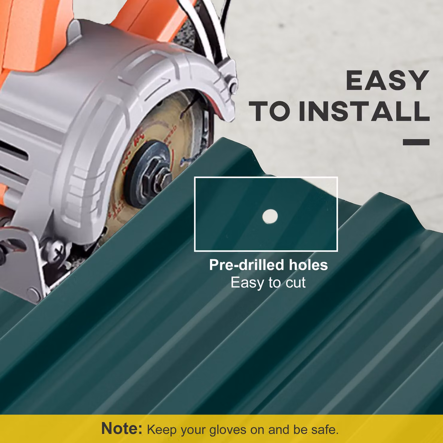 Outsunny Pack of 24 Green Galvanised Metal Corrugated Roofing Sheets, W: 45 cm, H: 129 cm – 5