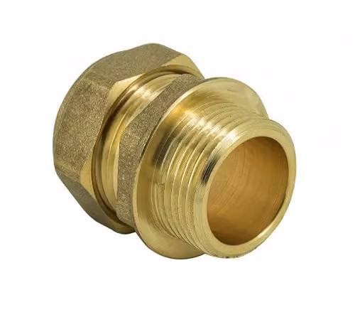Primaflow 15mm x 1/2 inch Brass Parallel Male Adapter in Gold