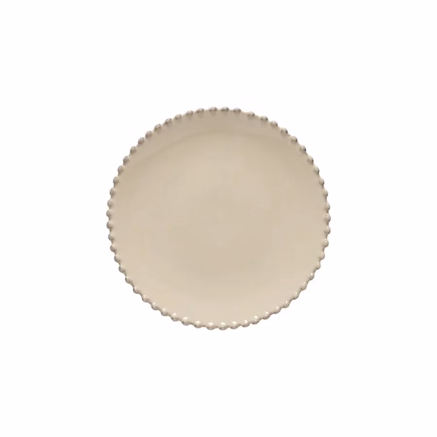 Costa Nova Pearl Cream and Beige Stoneware Salad and Dessert Plate