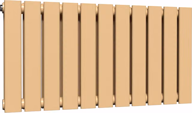 Lux Heat Flat Horizontal Double Radiator in Caramel Fudge, W: 600 mm x H: 770 mm