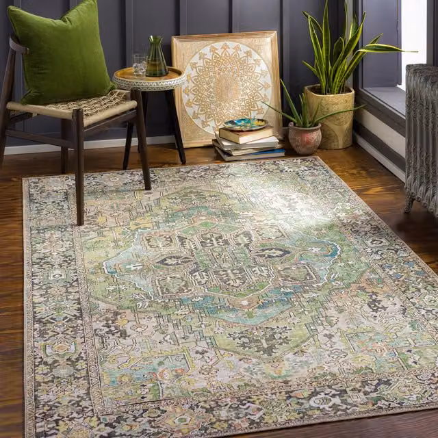 Livabliss Iris Vintage Boho Traditional Multicolour Rug W: 110 cm, L: 170 cm