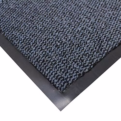 JVL Commodore Heavy Duty Vinyl Backed Barrier Door Floor Mat, Blue, W/D: 40 x 60 cm – 3