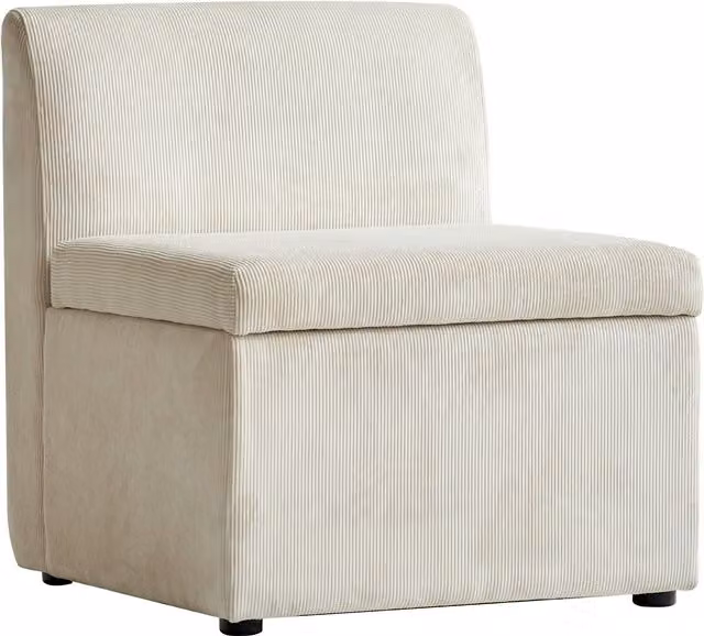 Nordlys L-Shape Modern Upholstered Sofa in Beige Fabric with Lift-Up Seat – 1