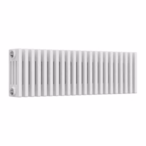 Bathroom Kingdom Reina Colona 4 Column Traditional Steel Radiator, White, H: 137 cm, W: 30 cm, D: 30 cm – 1
