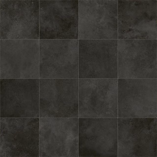 Vinyl Flooring UK Black Stone Tile Effect 2.0mm Sheet Vinyl Flooring W: 300 cm, L: 500 cm