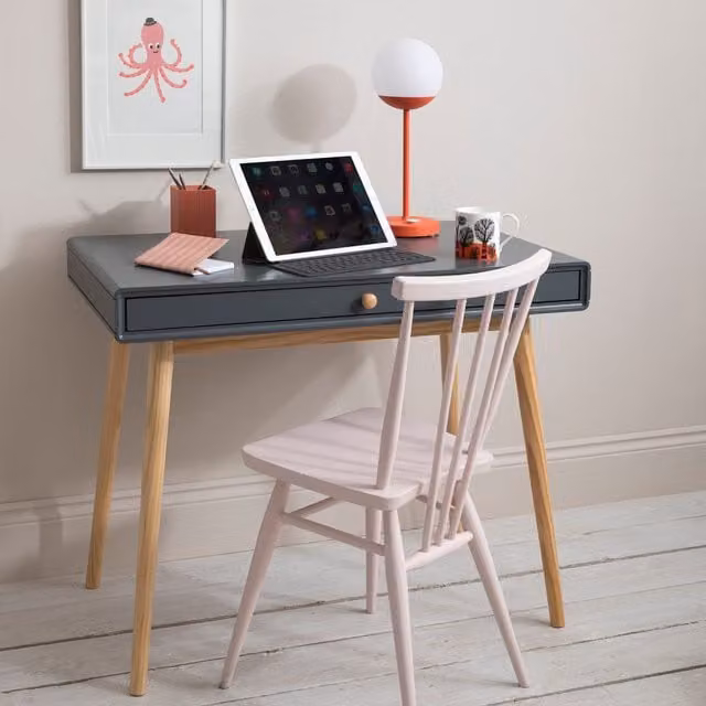 Noa and Nani Modern Grey Writing Desk with MDF Laminate Finish