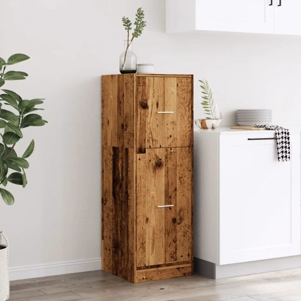 Berkfield Home Apothecary Cabinet in Brown, Wall Mounted with Hinged Doors, W/D/H: 40 x 41 x 118 cm – 2