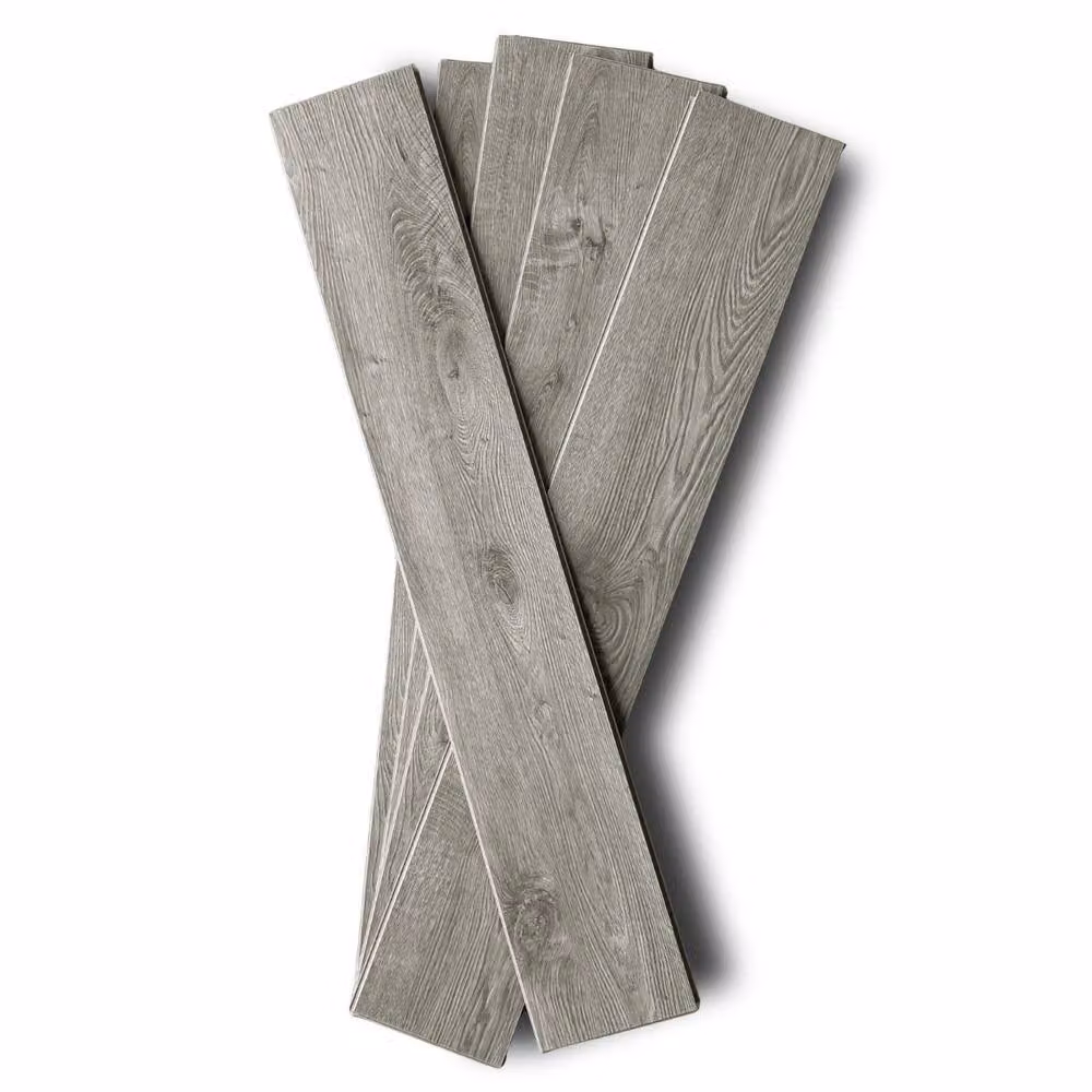 AGT Wood Effect Click Laminate Flooring in Stone Beige Sand Grey – 2