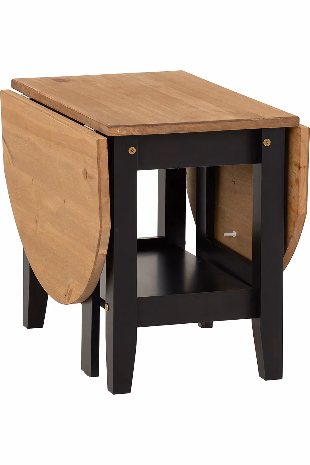 Seconique Santos Drop Leaf Coffee Table in Black and Waxed Pine, W/D/H: 100 x 55 x 45 cm – 8