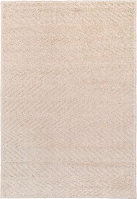 Kukoon Beige Geometric Hand Tufted Soft Pile Area Rug W/D/H: 120 x 170 cm
