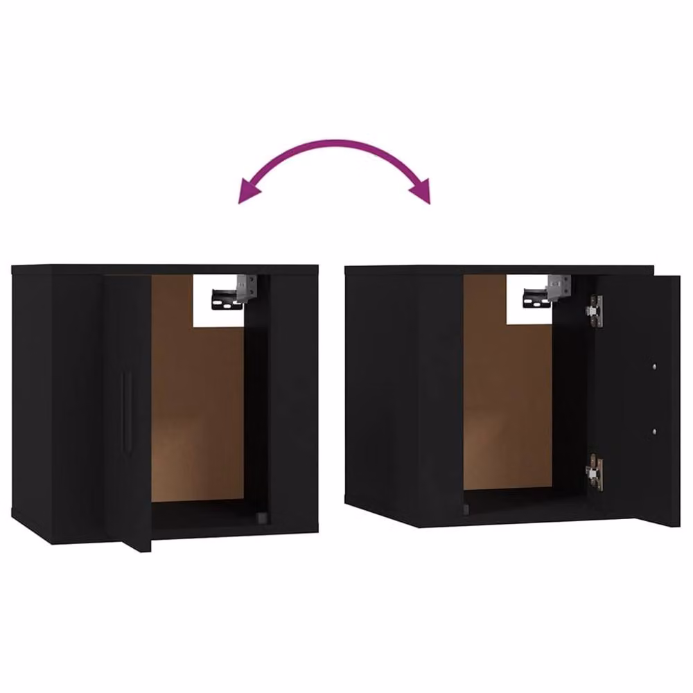 Berkfield Home Wall Mounted TV Cabinets, 2 Pack, Black, W/D/H: 40 x 34.5 x 40 cm – 5
