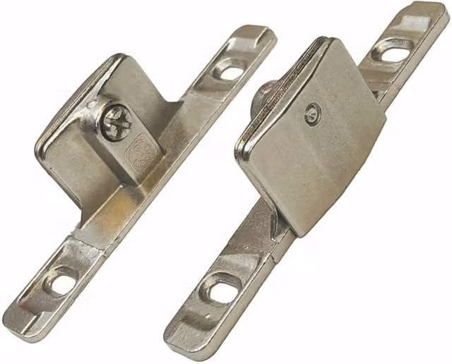 PAWNORA 4 Pack Metal Kitchen Drawer Front Fixing Brackets in Silver