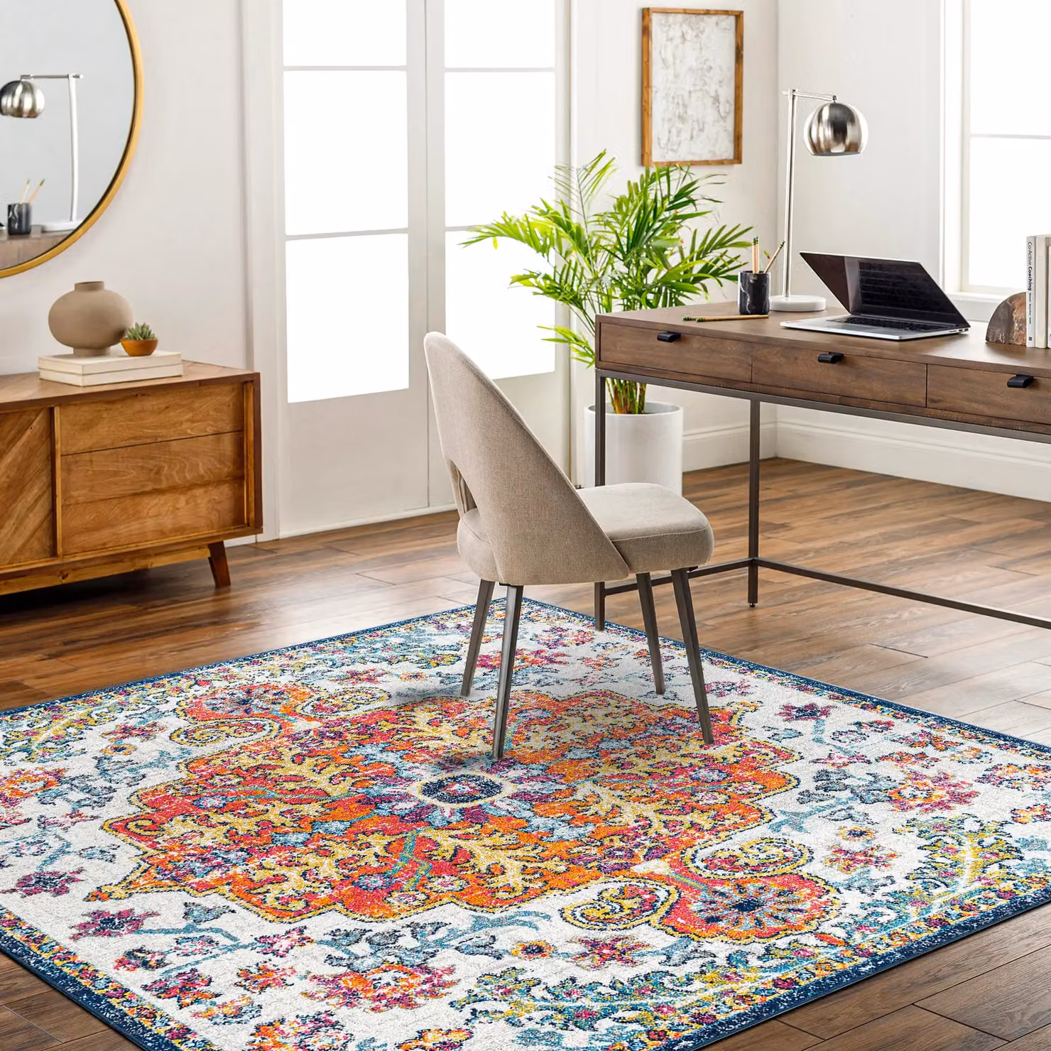 Livabliss Harput Vintage Boho Living Room Rug in Burnt Orange, Multicolour, W: 160 cm, L: 220 cm – 7