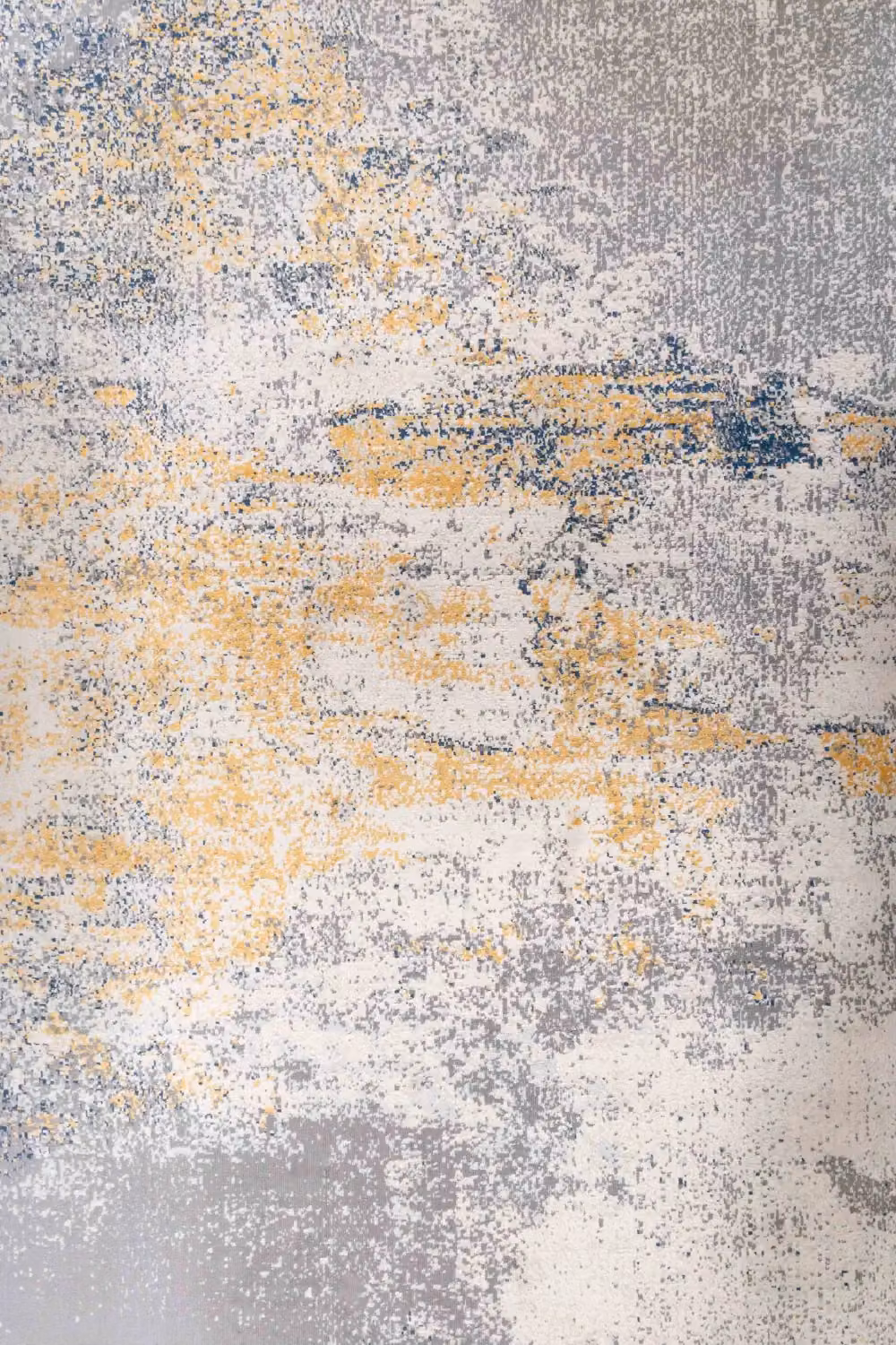 Loomed Yellow Abstract Modern Machine Woven Area Rug Runner for Living Room or Bedroom, W/D/H: 80 x 150 cm – 2
