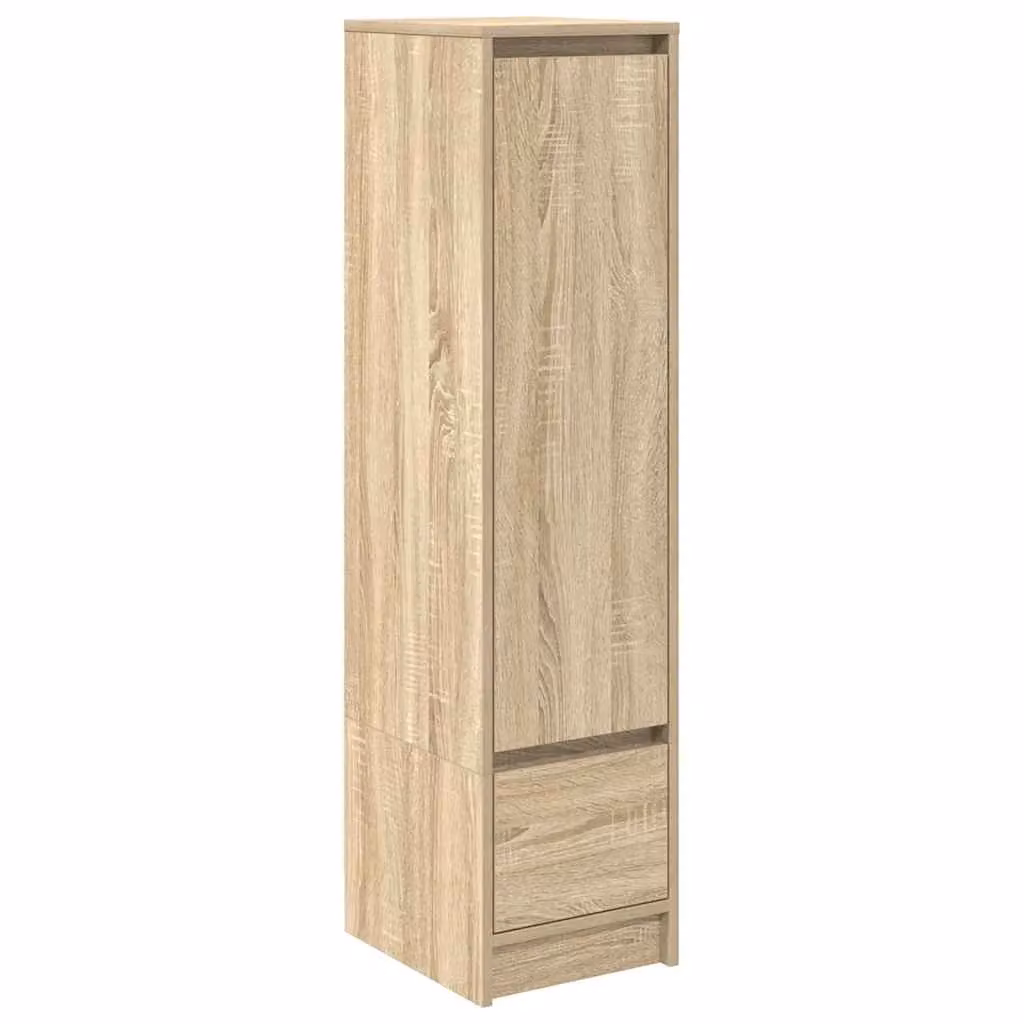 Berkfield Home Sonoma Oak Highboard in Brown, W/D/H: 34.0 x 29.5 x 119.5 cm – 2