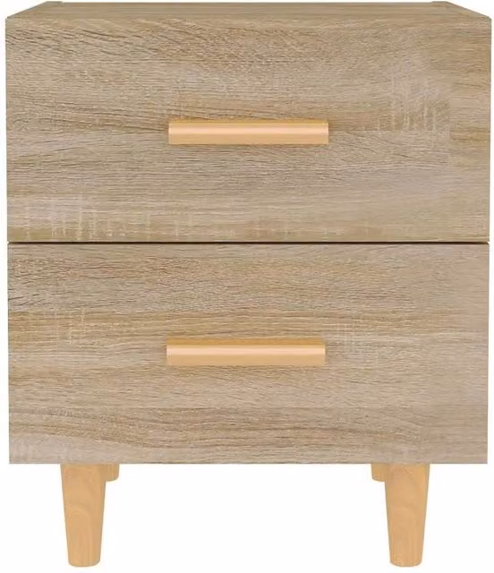 Berkfield Home Beautiful Bed Cabinet in Sonoma Oak, Light Brown, W: 40 cm, D: 35 cm, H: 47.5 cm
