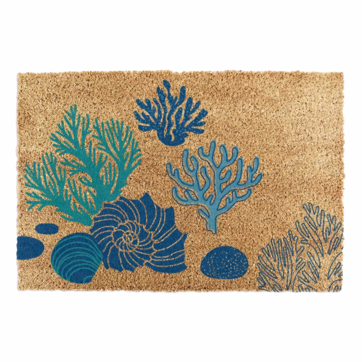 Artsy Mats Coral & Shells Doormat in Brown and Multicolour, W: 90 cm, D: 60 cm – 2