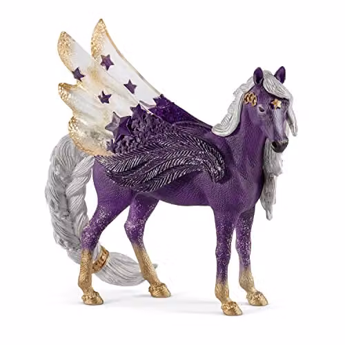 Schleich Starry Pegasus Mare Fantasy Horse Figure in Purple and Multicolour