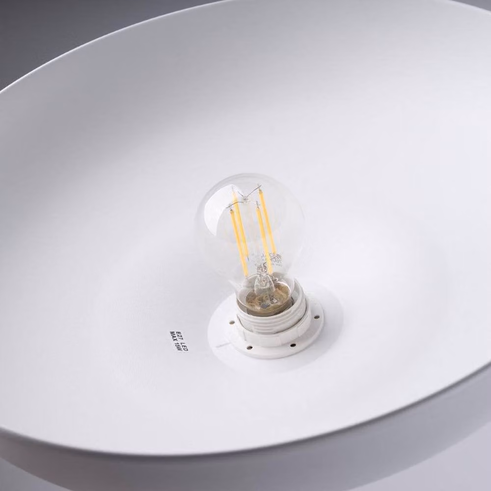 Sollux Lighting Scandinavian Pendant Lamp in White and Wood, W/D/H: 74 x 38 x 38 cm – 3